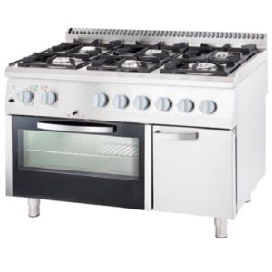 COCINA 6 FUEGOS A GAS + HORNO A GAS 318