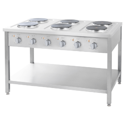 COCINA 6 FUEGOS ELÉCTRICA CON MESA 460