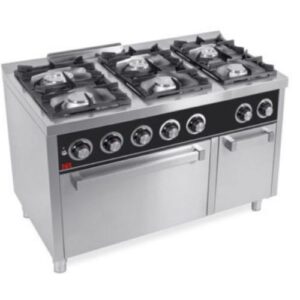 COCINA 6 FUEGOS A GAS 750 + HORNO ELÉCTRICO
