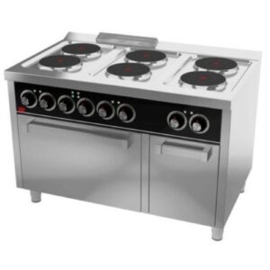 COCINA 6 FUEGOS ELÉCTRICA 750E + HORNO ELÉCTRICO