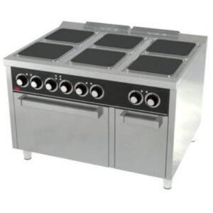 COCINA 6 FUEGOS ELÉCTRICA 900E + HORNO ELÉCTRICO