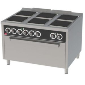 COCINA 6 FUEGOS ELÉCTRICA 900E + HORNO MAXI ELÉCTRICO