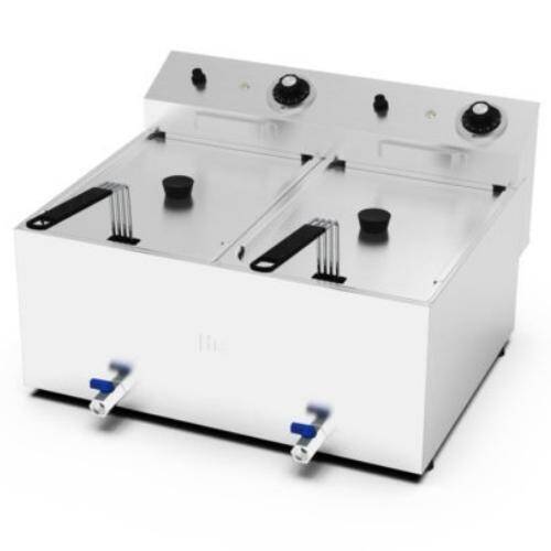 FREIDORA ELÉCTRICA D-10+10LT CON GRIFO