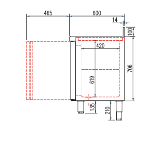 BANCONE COMPATTO PER CAFFETTERIE MC-200 - Imagen 2