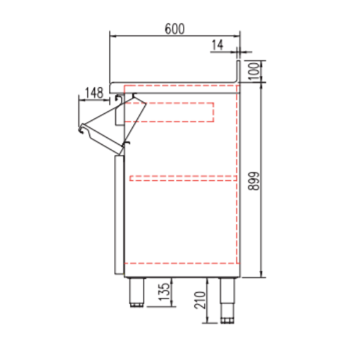 BANCONE COMPATTO PER CAFFETTERIA MC-100 - Imagen 2
